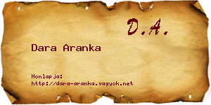 Dara Aranka névjegykártya