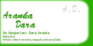 aranka dara business card